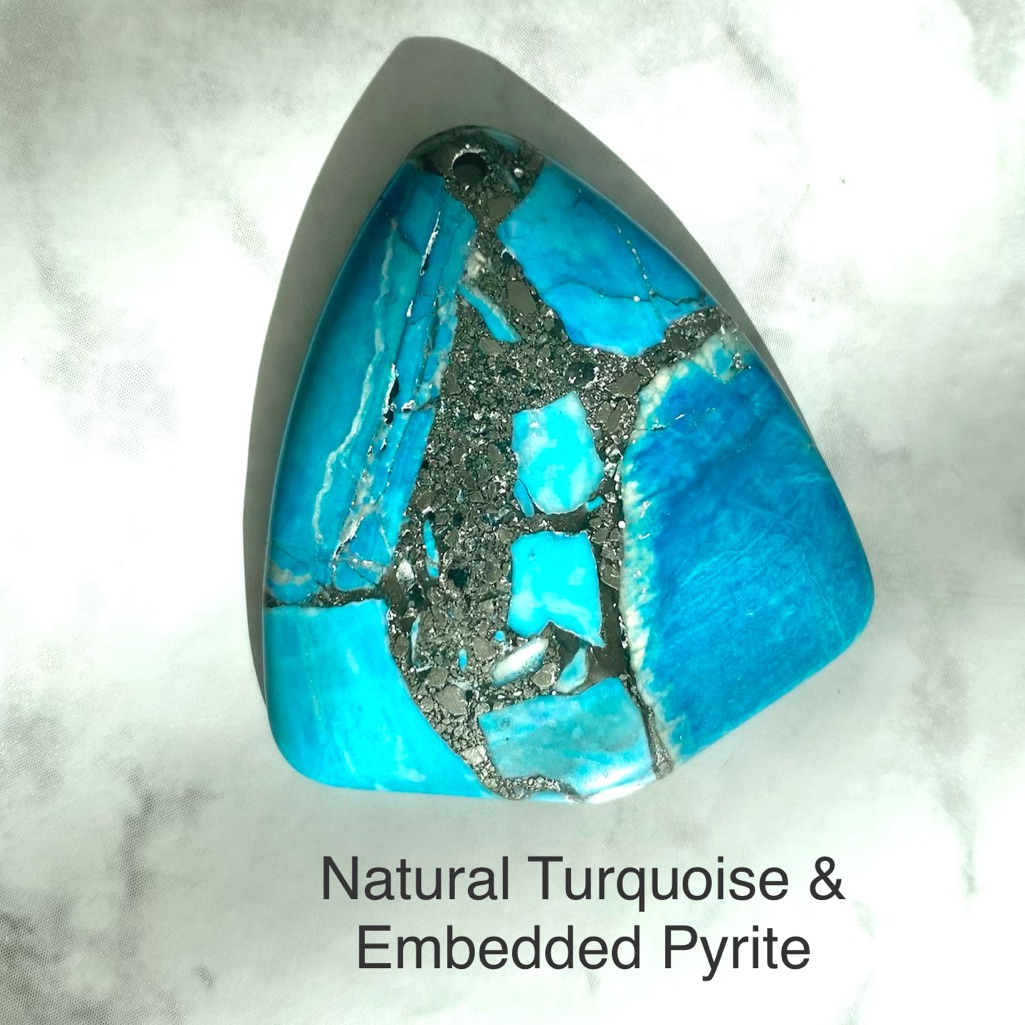 Turquoise & Pyrite Pendant